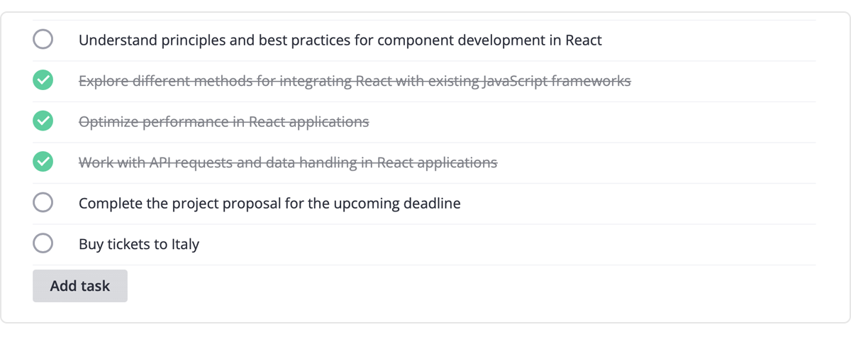 Svelte Tasklist Component