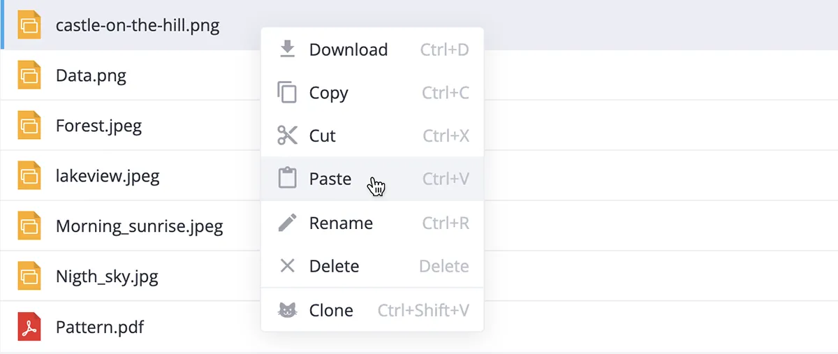 Svelte File Manager - File operations