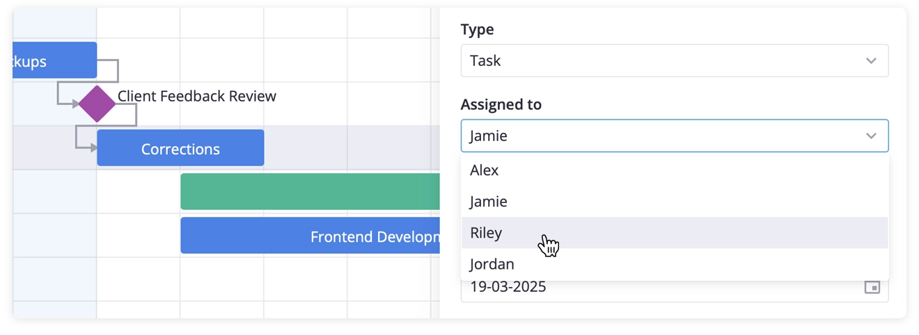SVAR Svelte Gantt - Task Editor
