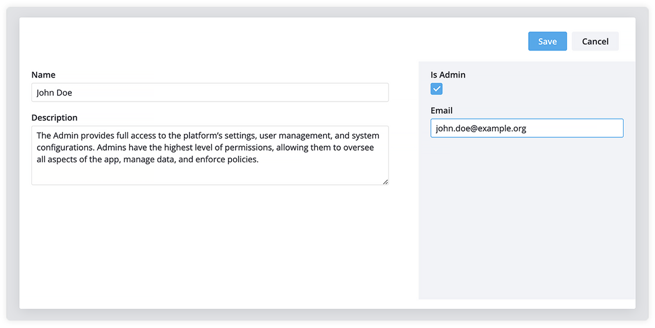 SVAR React Editor - Two Columns Layout