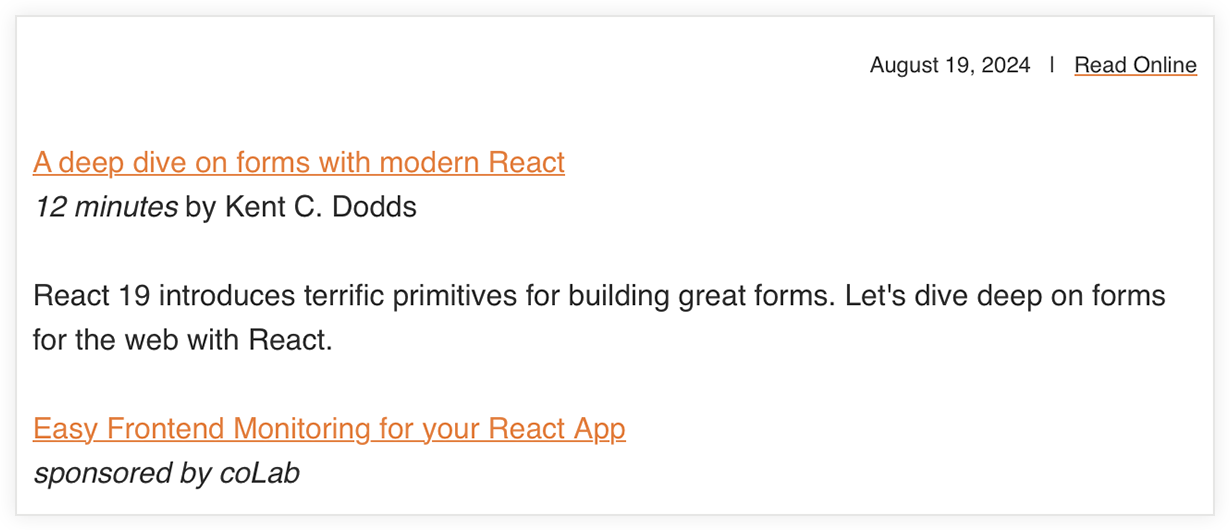 React Digest newsletter