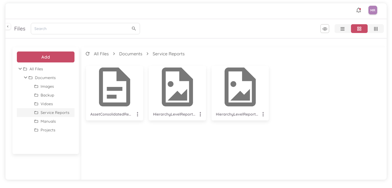 SVAR Svelte File Manager in fter - Tiles View