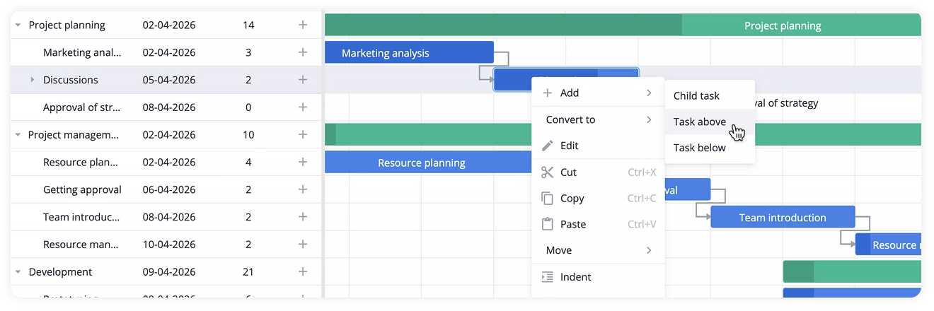 SVAR Vue Gantt with Context Menu