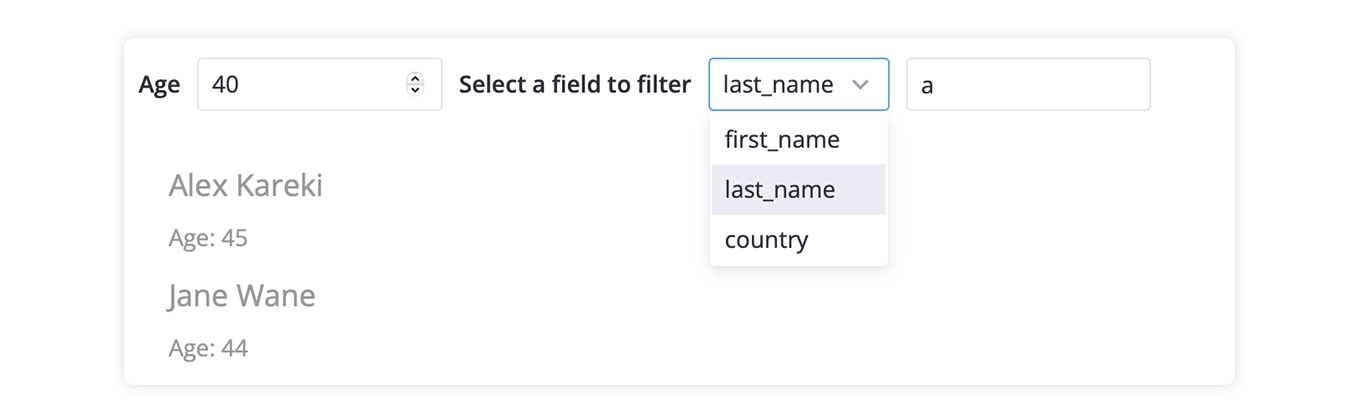 Svelte Filter Bar