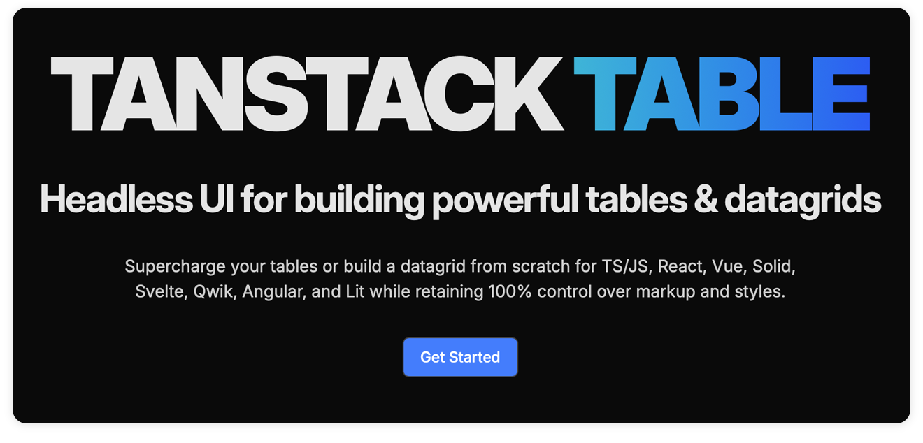 TansStack Table
