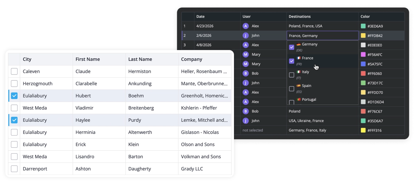 SVAR Vue DataGrid - Examples