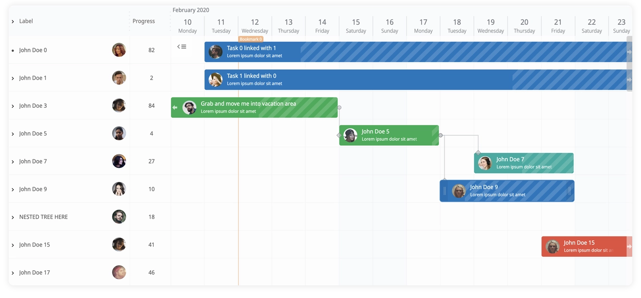 Gantt Schedule Timeline Calendar - Preview