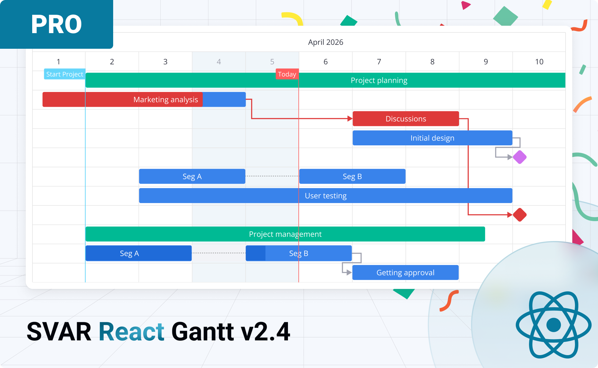 SVAR React Gantt v2.4: PRO Edition, MCP Server & MIT License
