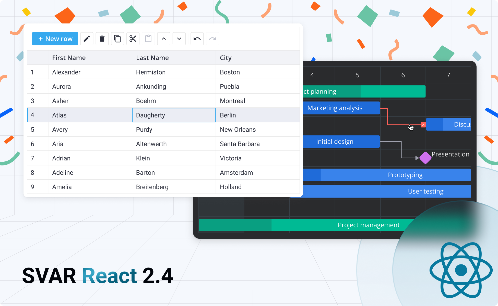 SVAR React v2.4: Better UX and More Flexibility