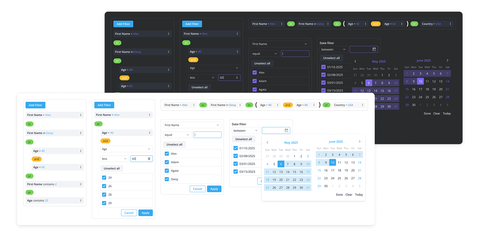 SVAR Filter - Svelte Query Builder Component