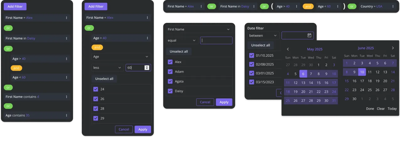 widget preview