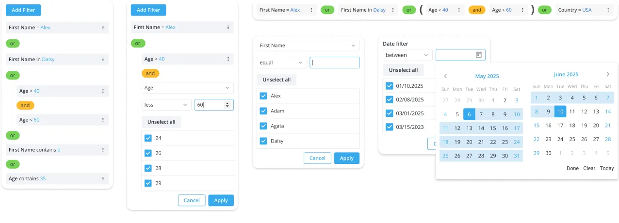 widget preview