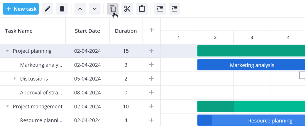 Handy toolbar and context menu